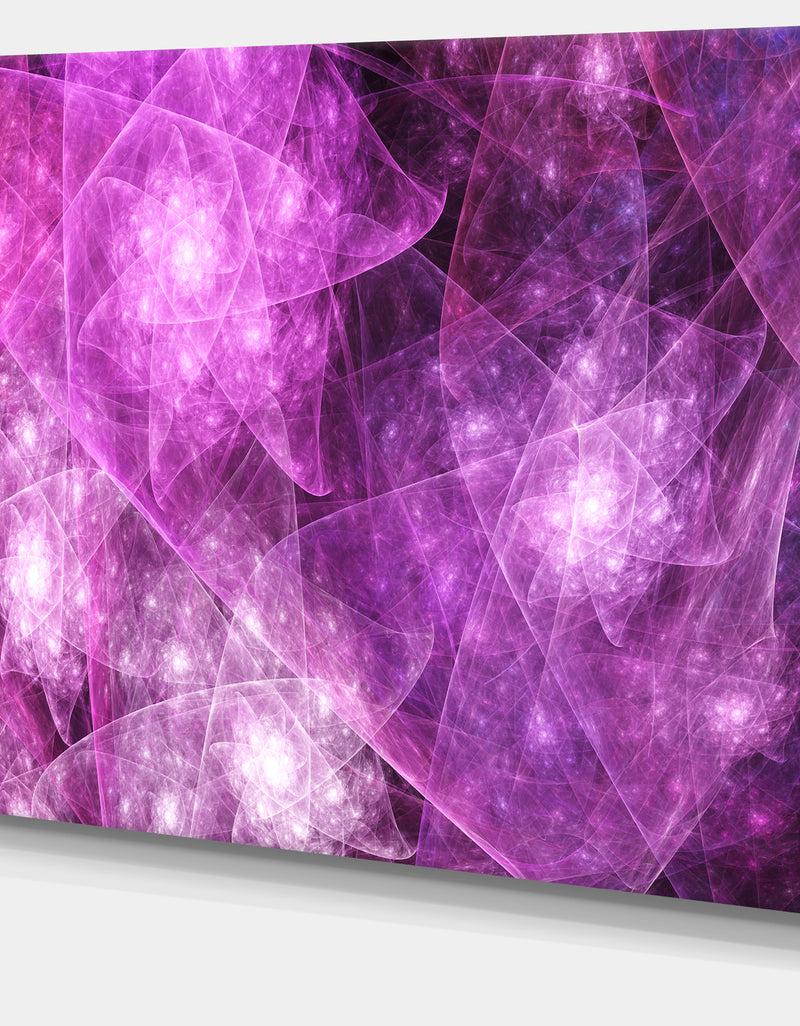 Designq Pink Rotating Polyhedron - Extra Large Canvas Art Print