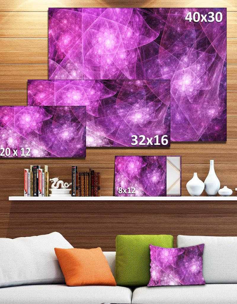 Designq Pink Rotating Polyhedron - Extra Large Canvas Art Print