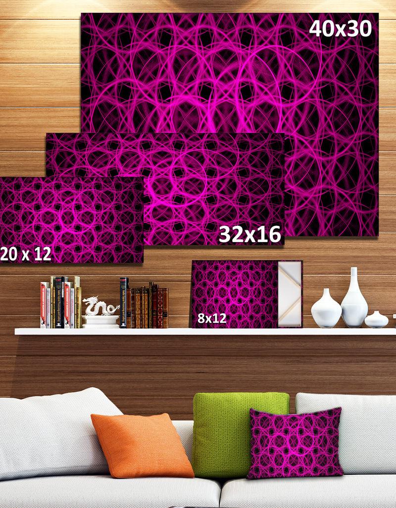 Designq Pink Unusual Fractal Metal Grill - Abstract Canvas Wall Art