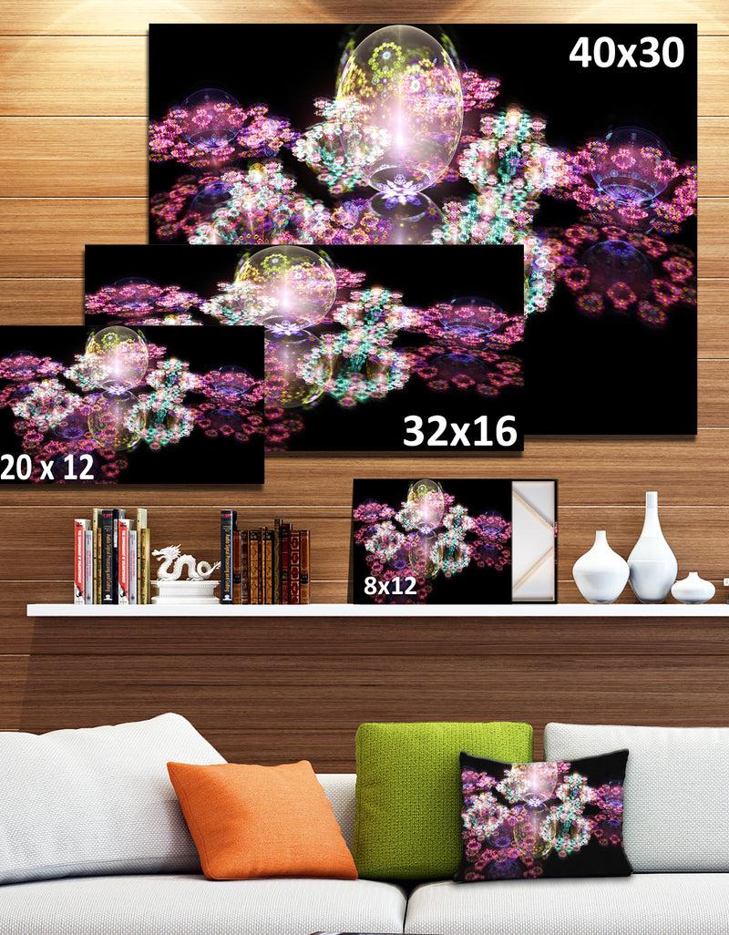 Designq Pink Water Drops On Mirror - Extra Large Abstract Canvas Art Print