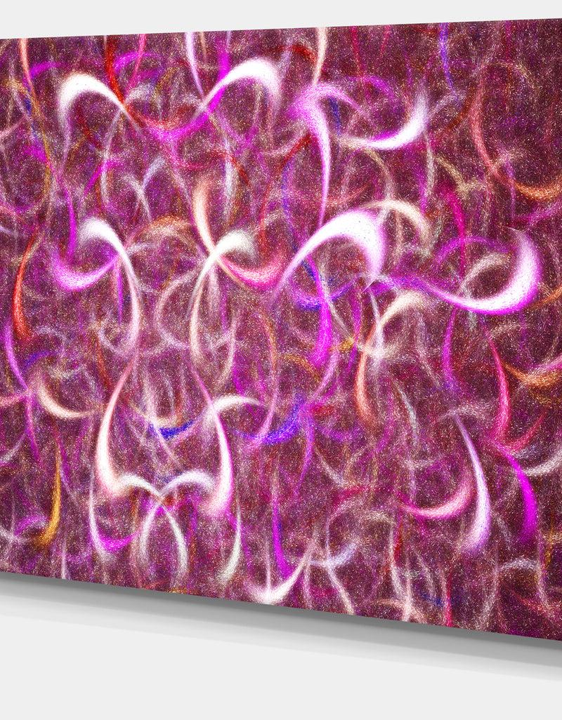Designq Pink Watercolor Fractal Pattern'Large Abstract Canvas Art Print