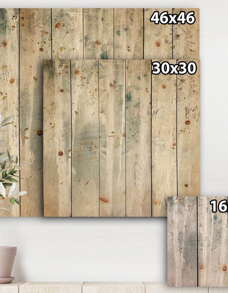 Designq Porch & Den A Woodland Walk Into The Forest VI - Modern Farmhouse Print On Natural Pine Wood