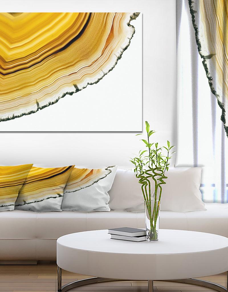 designq Precious Brown Agate - Stone Photographic on Wrapped Canvas