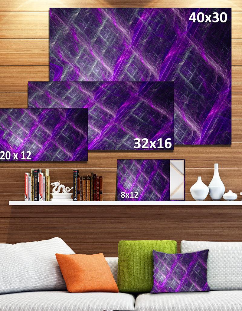 Designq Purple Abstract Metal Grill - Extra Large Abstract Art On Canvas