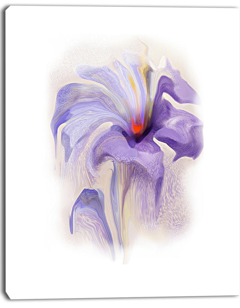 Designq Purple Flower Watercolor Illustration - Large Animal Canvas Wall Art Print