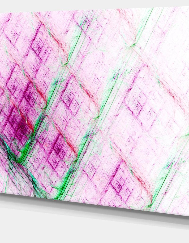 Designq Purple Fractal Grill Pattern - Extra Large Abstract Art On Canvas