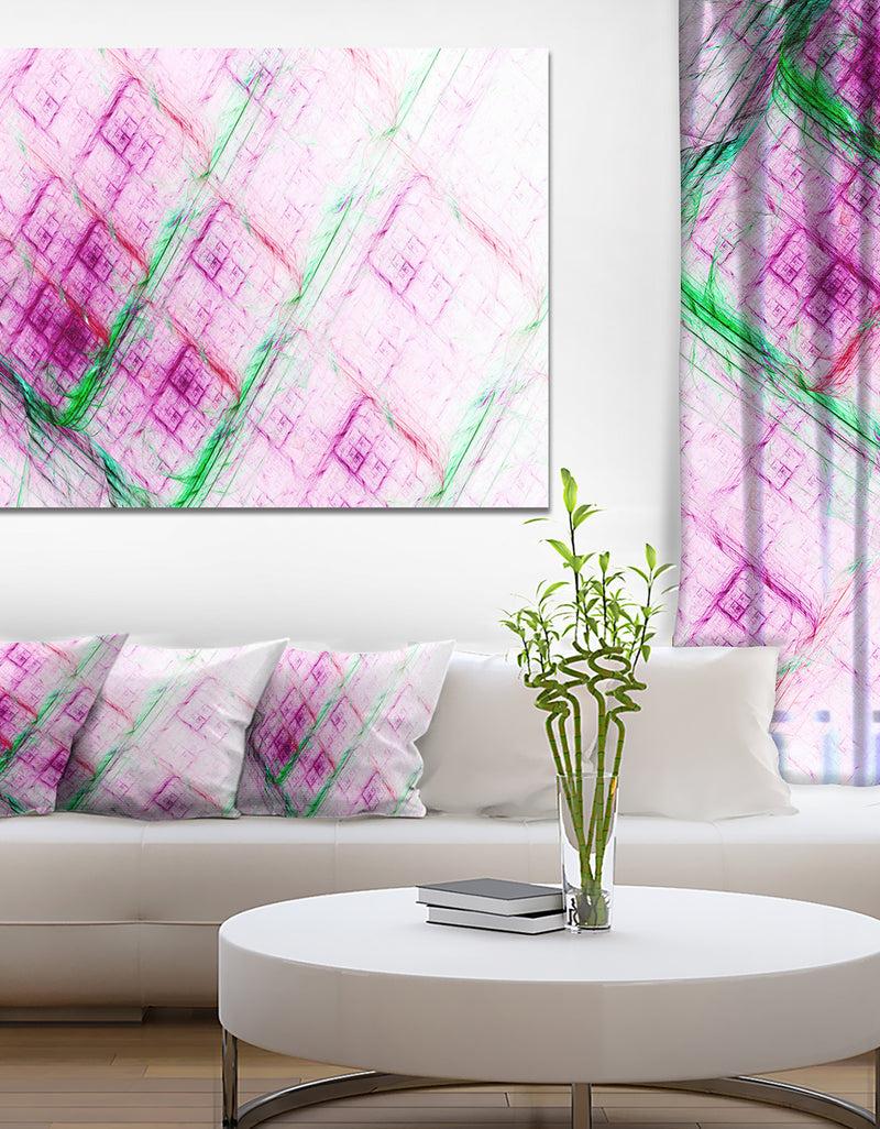 designq Purple Fractal Grill Pattern - Extra Large Abstract Art on Canvas