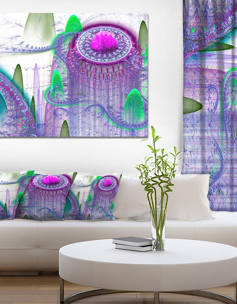 designq Purple Fractal Infinite World - Abstract Art on Canvas
