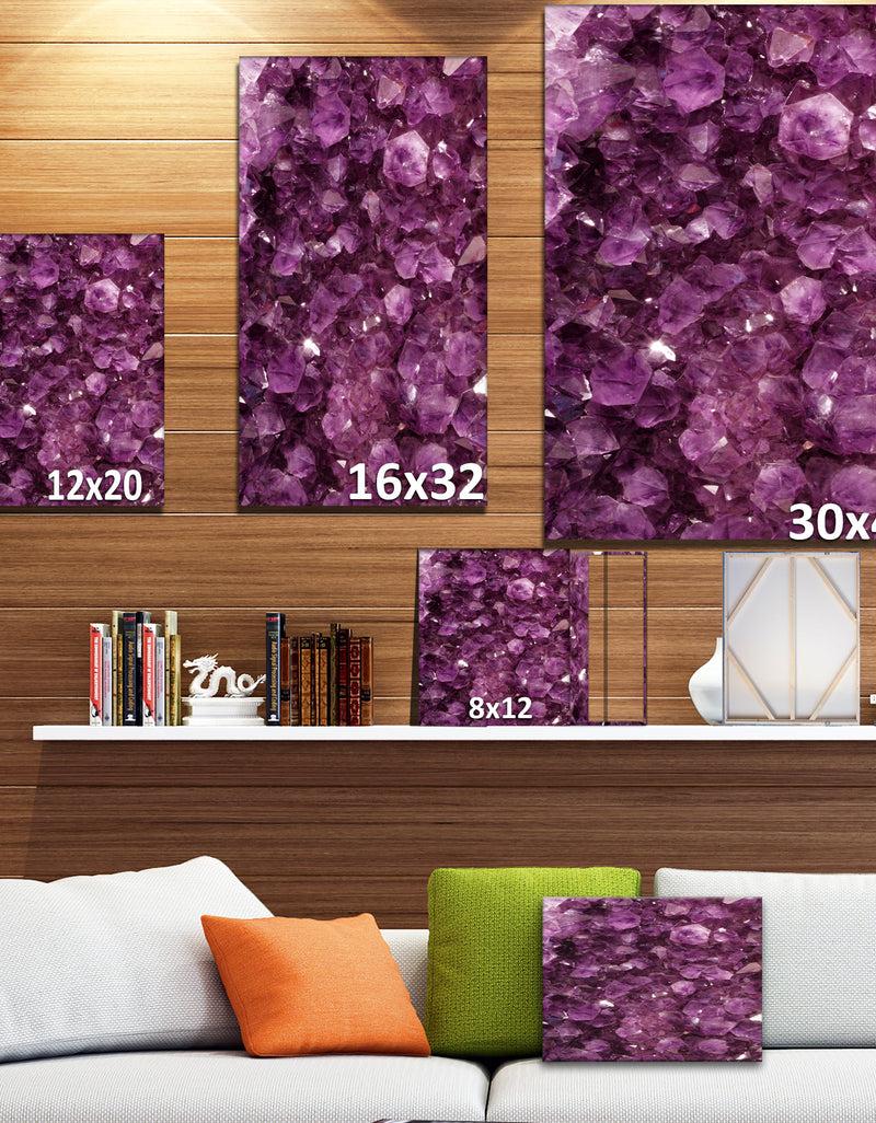 Designq Purple Gems - Stone Photographic On Wrapped Canvas