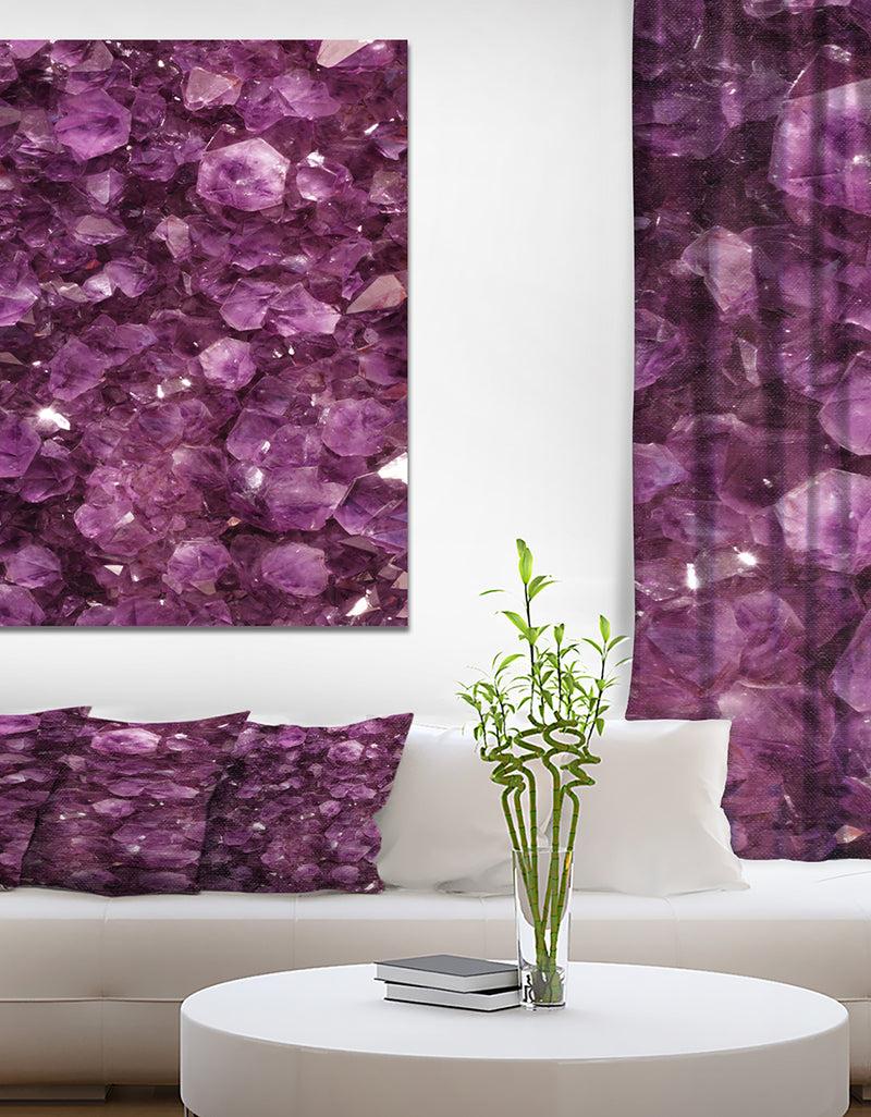 designq Purple Gems - Stone Photographic on Wrapped Canvas