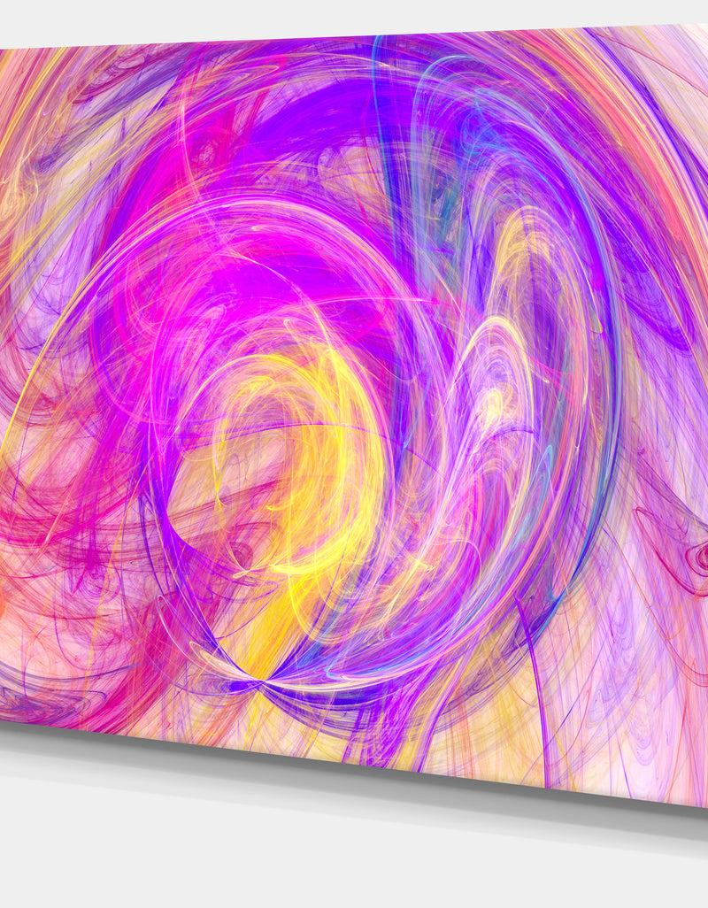 Designq Purple Mystic Psychedelic Texture - Extra Large Abstract Art On Canvas
