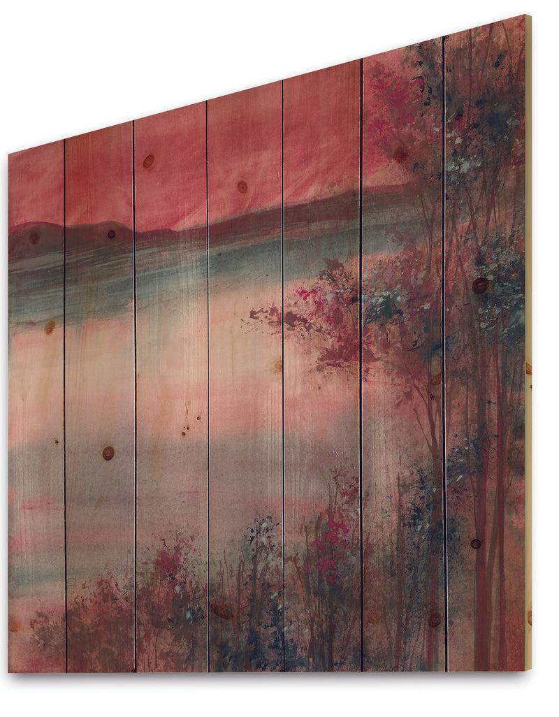 Designq Quiet Time - Shabby Chic Print On Natural Pine Wood