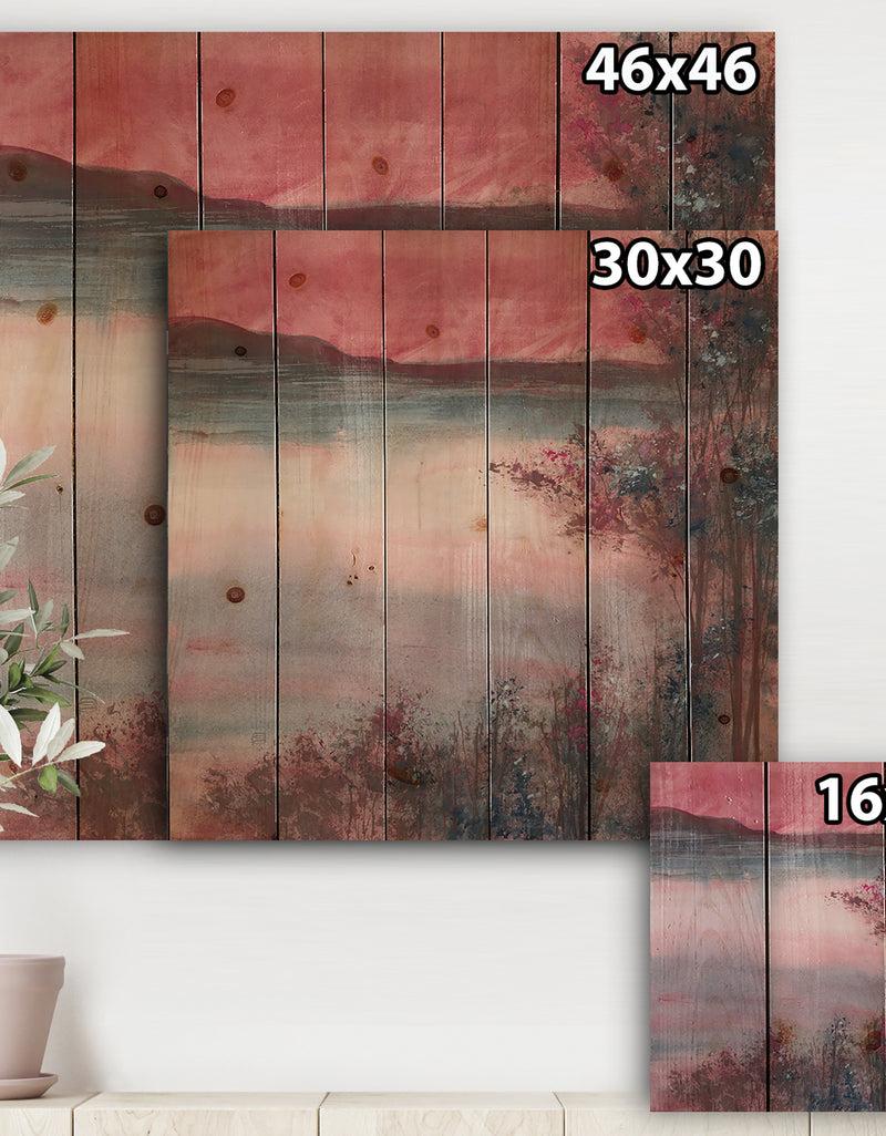 Designq Quiet Time - Shabby Chic Print On Natural Pine Wood