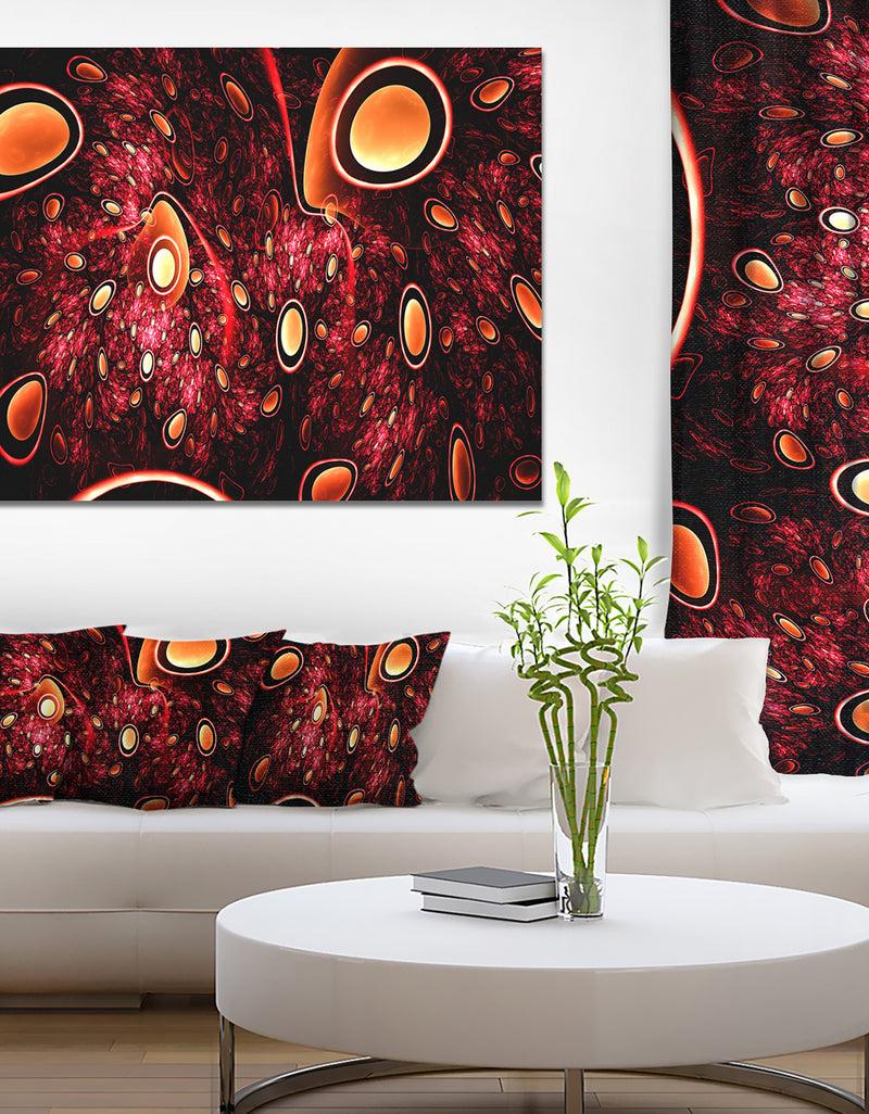 designq Red 3D Surreal Abstract Design - Abstract Wall Art on Canvas
