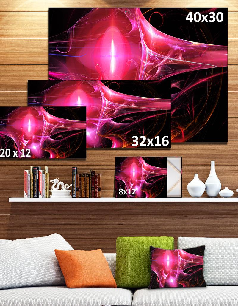 Designq Red Bright Candle - Abstract Digital Art Canvas Print