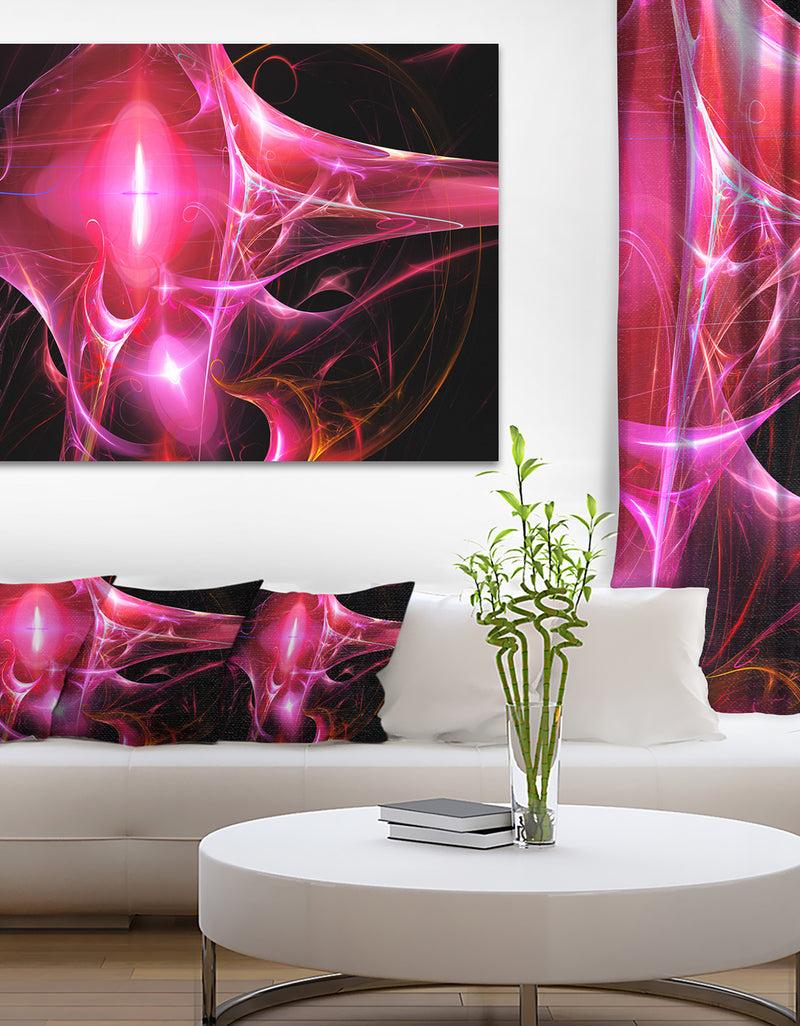 designq Red Bright Candle - Abstract Digital Art Canvas Print