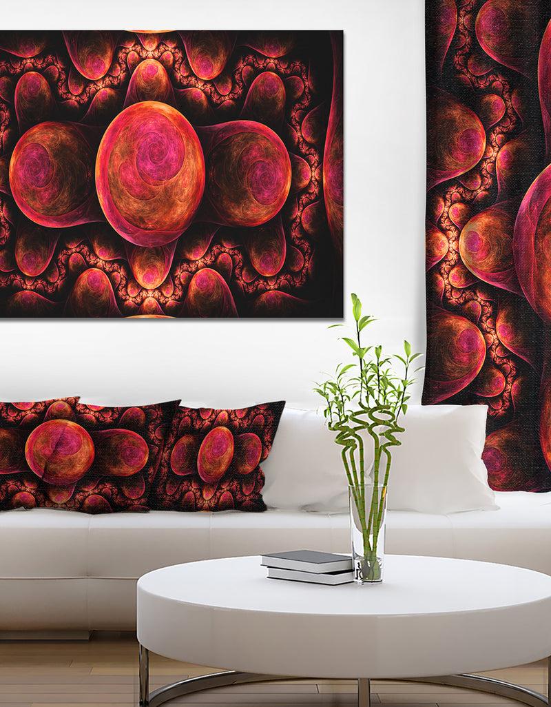designq Red Exotic Fractal Pattern - Abstract Art on Canvas
