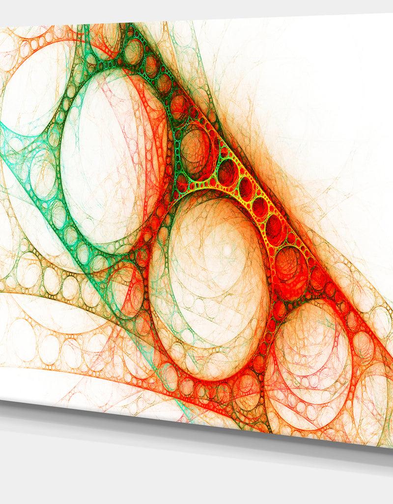 Designq Red Green Metal Constructions - Abstract Digital Art Canvas Print