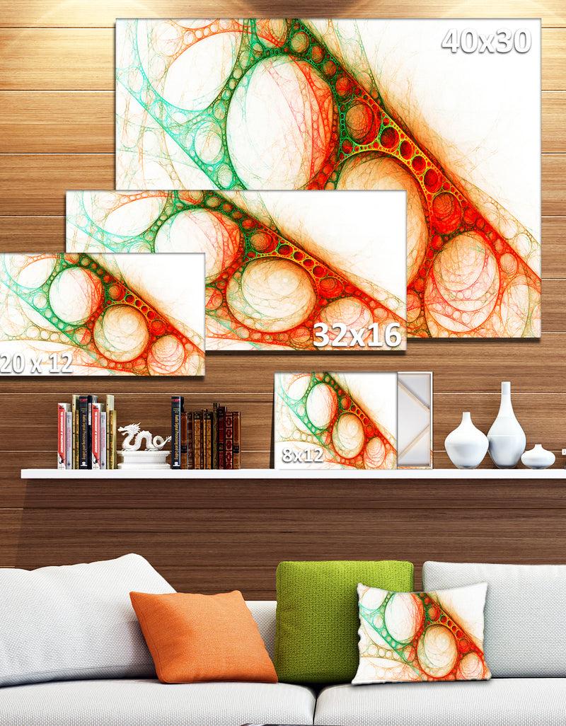 Designq Red Green Metal Constructions - Abstract Digital Art Canvas Print