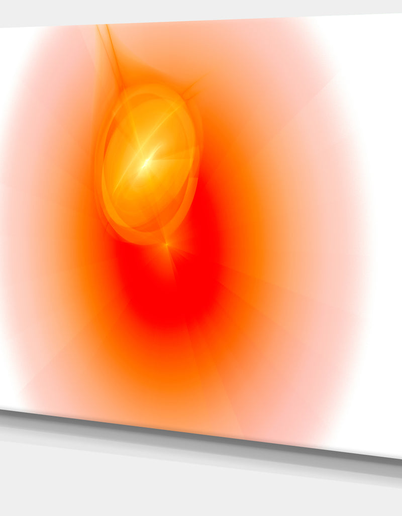 Designq Red Luminous Misty Sphere - Extra Large Abstract Canvas Art Print