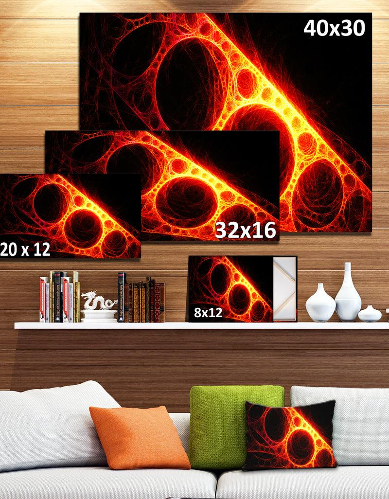 Designq Red Metal Construction - Abstract Digital Art Canvas Print