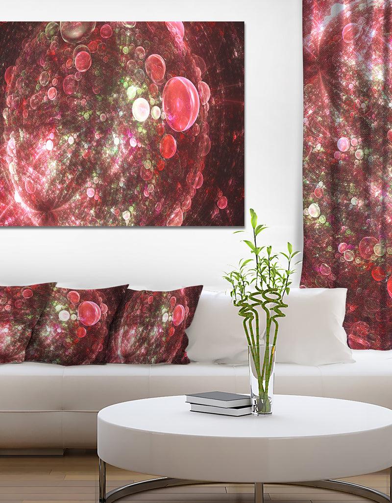 designq Red Spherical Planet Bubbles - Extra Large Canvas Art Print