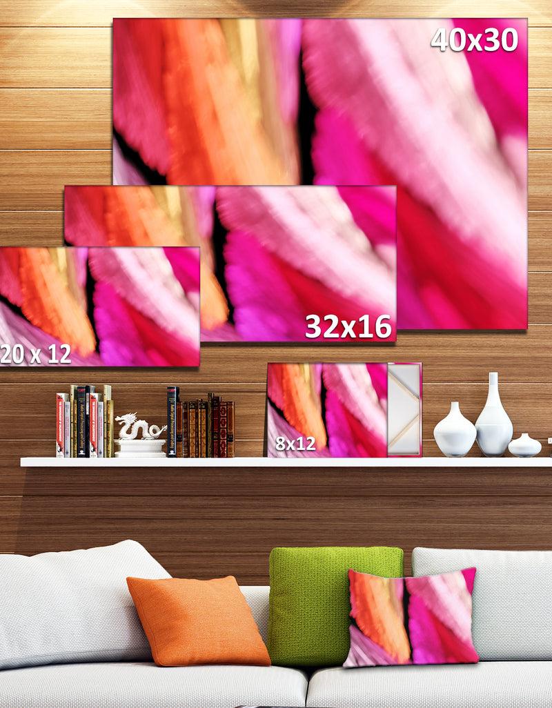 Designq Red Vibrant Brushstrokes - Extra Large Abstract Canvas Art Print