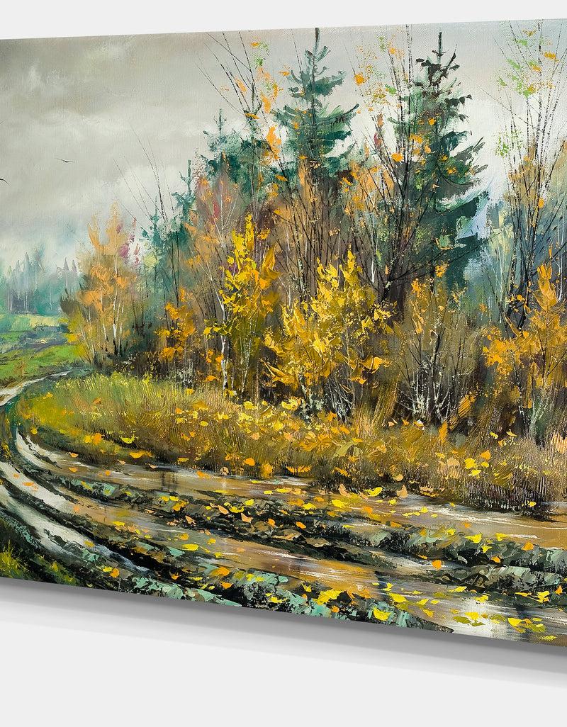 Designq River On A Decline - Landscape Canvas Art Print