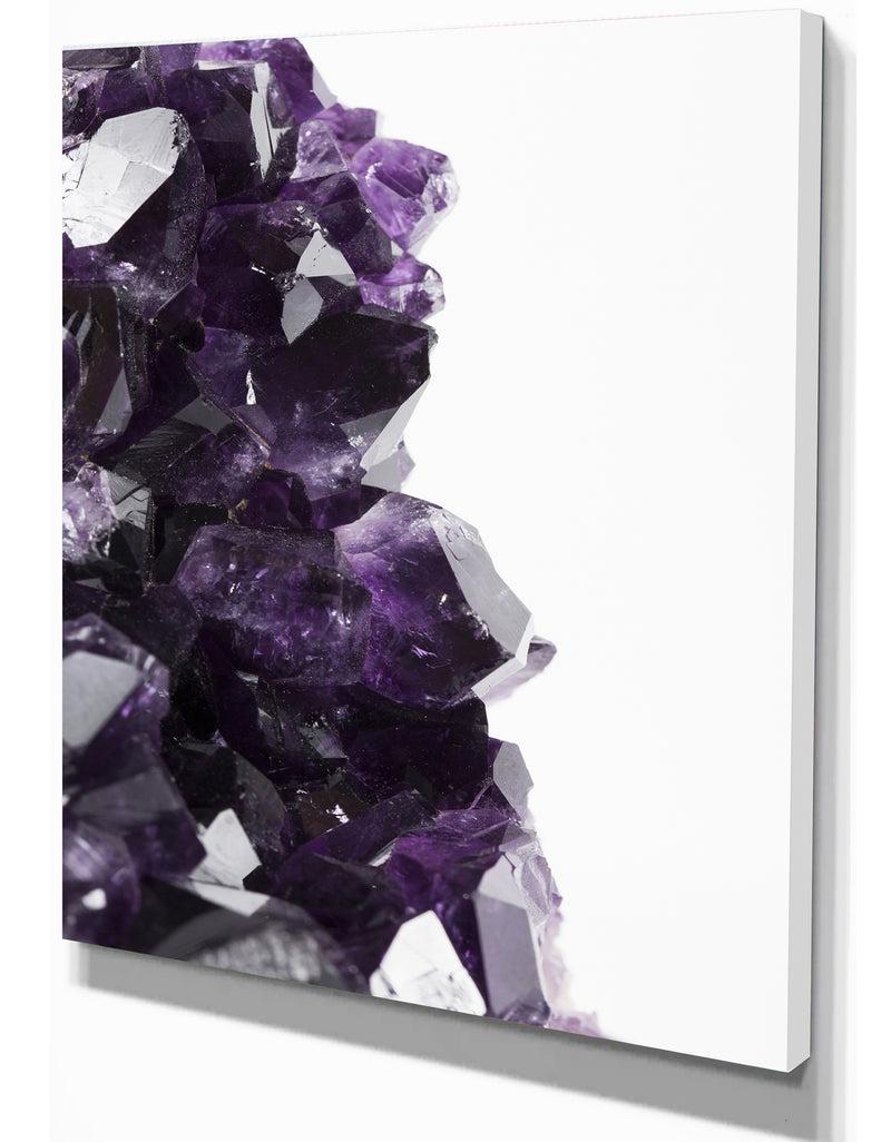 Designq Rock On The White - Stone Photographic On Wrapped Canvas