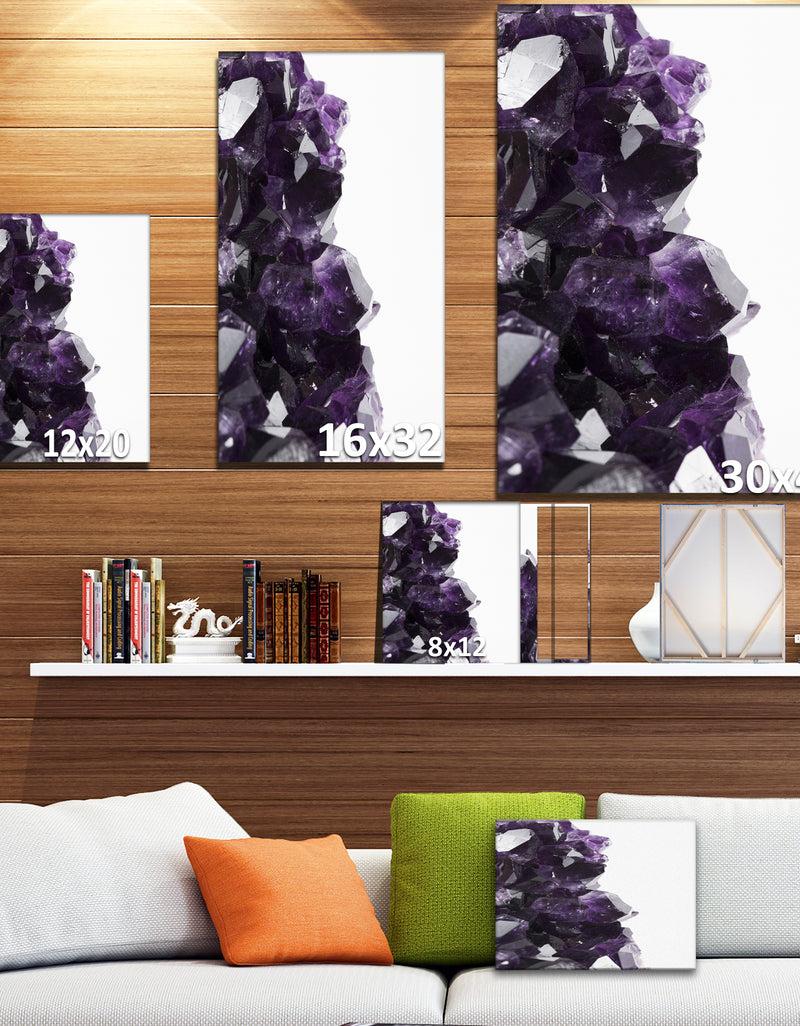 Designq Rock On The White - Stone Photographic On Wrapped Canvas