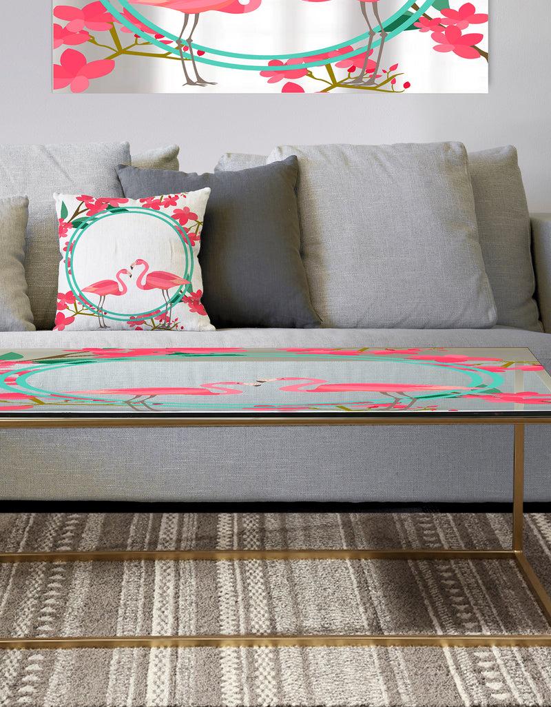 designq s Flamingo Decorative Wall Mirror - Metal Traditional Coffee Table
