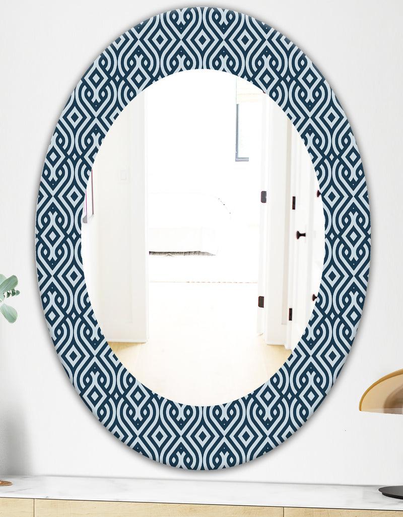 Designq Scandinavian 4 - Mid-Century Mirror - Oval Or Round Wall Mirror