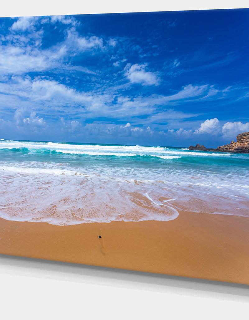 Designq Serene Atlantic Seashore Portugal - Seashore Canvas Wall Art