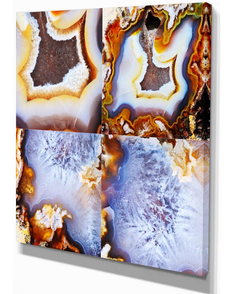 Designq Set Of Agate - Stone Photographic On Wrapped Canvas