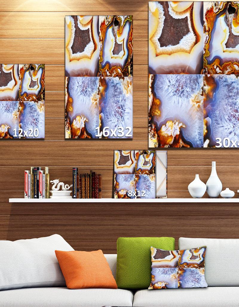 Designq Set Of Agate - Stone Photographic On Wrapped Canvas