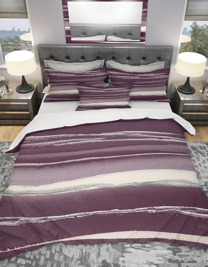 designq Shabby Watercolor on Purple IV - Shabby Duvet Cover Set