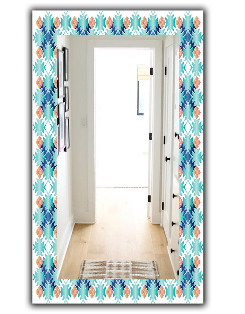 Designq Shades Of Blue - Mid-Century Mirror - Wall Mirror
