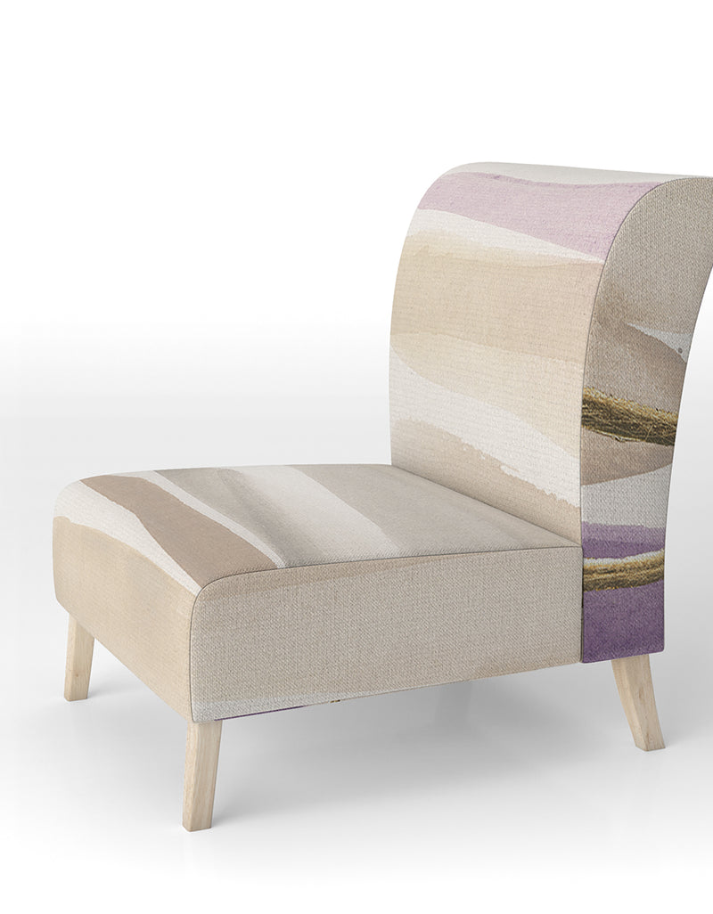Designq Shape Of Glam Purple I - Upholstered Shabby Chic Accent Chair