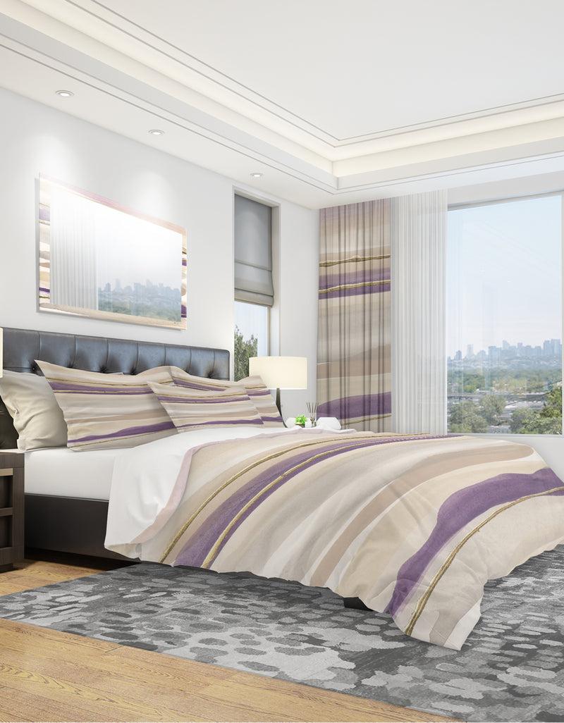Designq Shape Of Glam Purple III - Geometric Duvet Cover Set