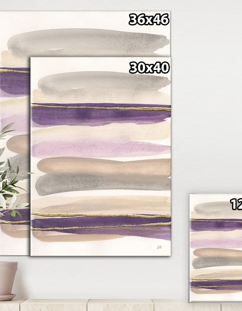 Designq Shape Of Glam Purple - Shabby Chic Gallery-wrapped Canvas