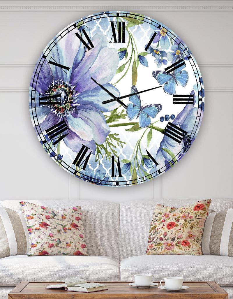 designq Sheila's Lovely Garden-JP3930 - Oversized Cottage Wall Clock