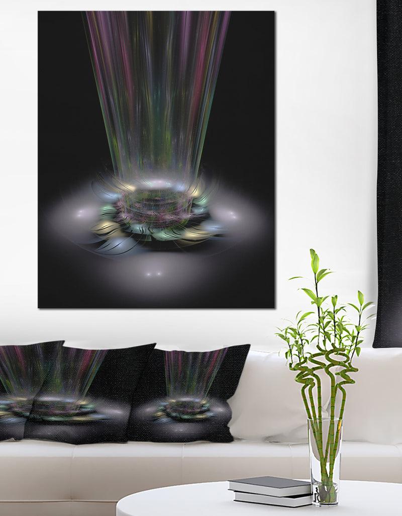 designq Shiny Colorful Abstract Flower Theme - Flower Artwork on Canvas