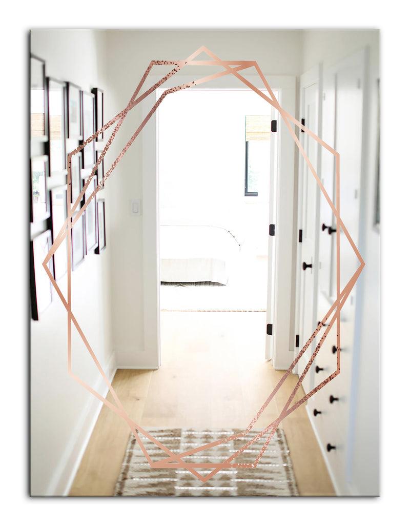 Designq Silver Orchid Bouton 'Copper Minimal 8 - Glam Mirror