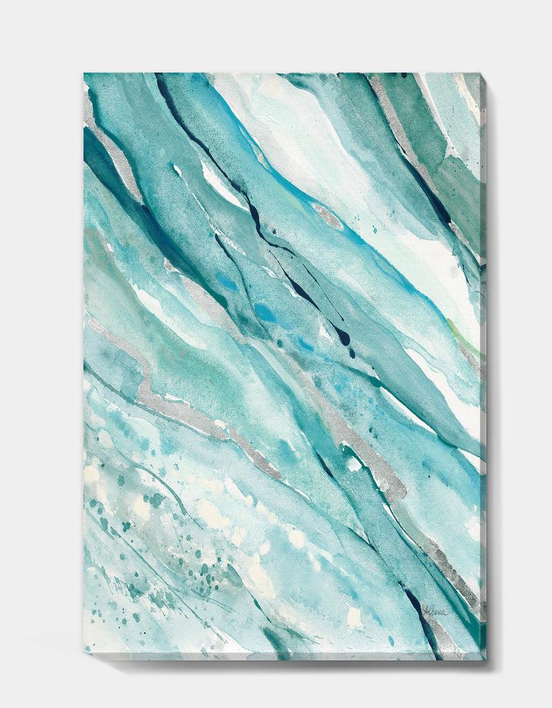 Designq Silver Springs I Blue Green - Nautical & Coastal Canvas Art