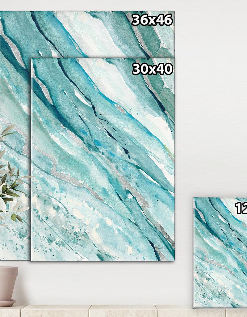 Designq Silver Springs I Blue Green - Nautical & Coastal Canvas Art