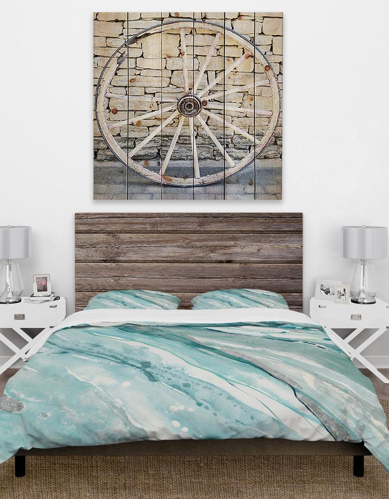 Designq Silver Springs II Blue Green - Farmhouse Duvet Cover Set