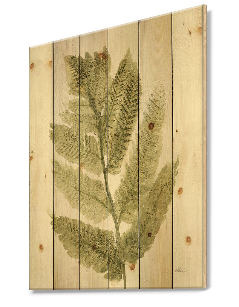Designq Simple Forest IV - Farmhouse Print On Natural Pine Wood