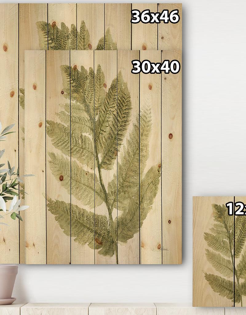 Designq Simple Forest IV - Farmhouse Print On Natural Pine Wood