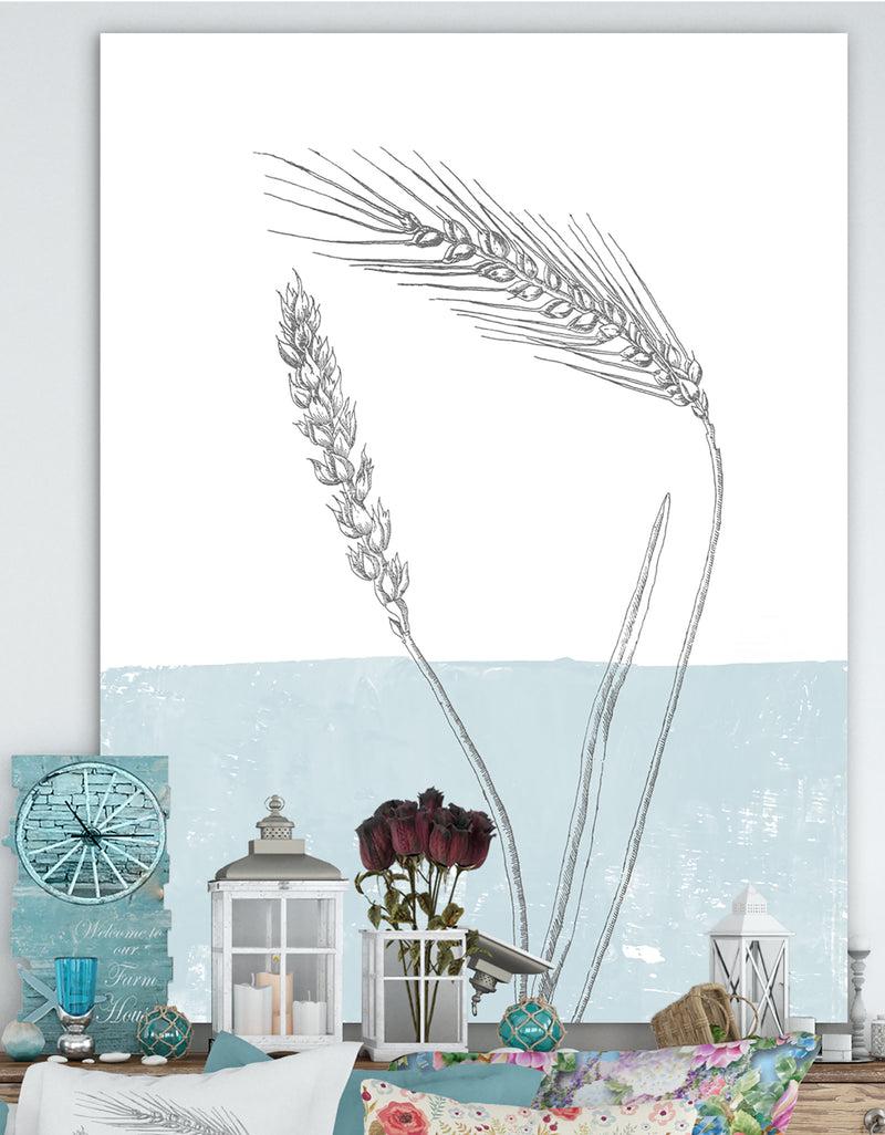 designq Simple Natural Element - Wheat I - Cottage Gallery-wrapped Canvas