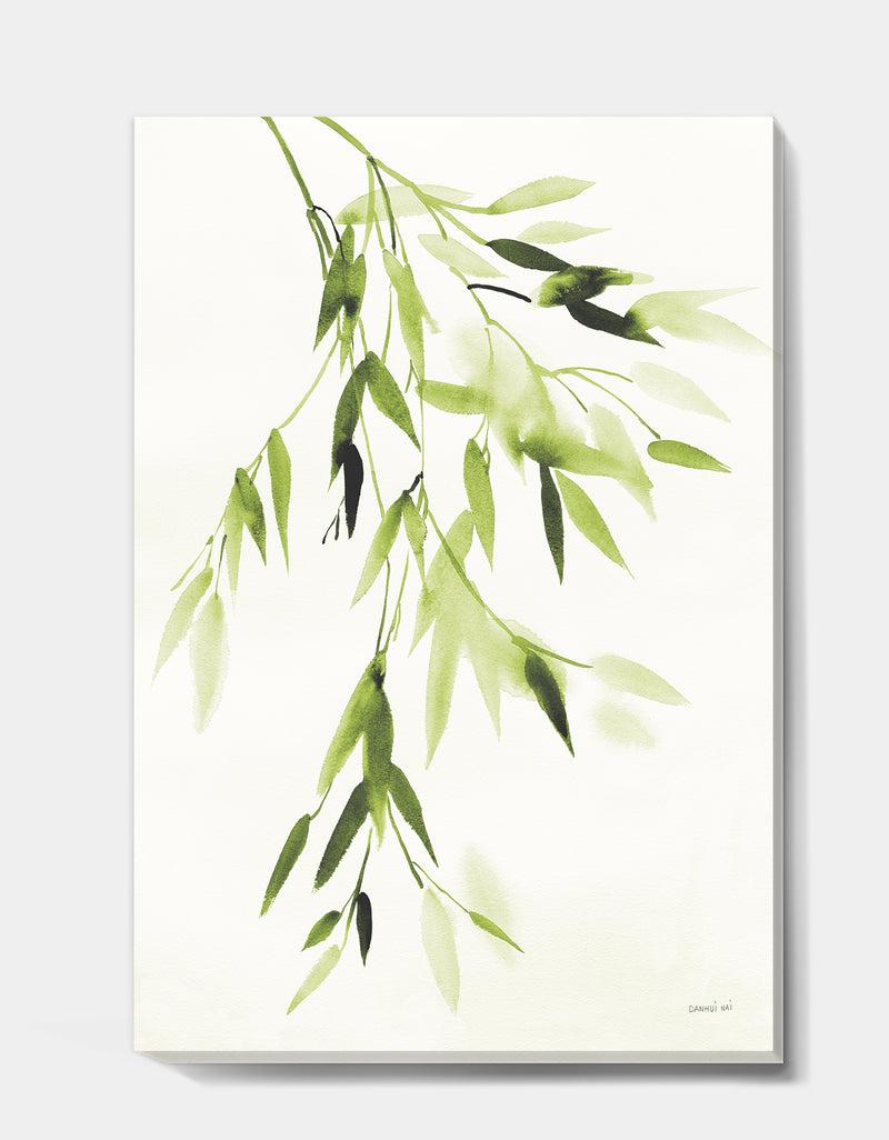 Designq Simplist Bamboo Leaves I - Lake House Gallery-wrapped Canvas